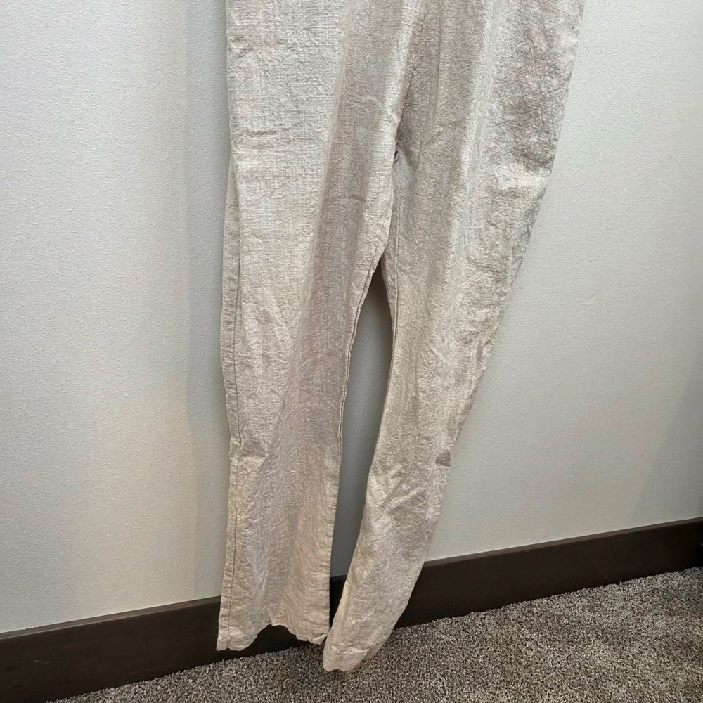 Kepola Women Tan Linen Overalls Jumpsuit Made in USA XS - Picture 7 of 9